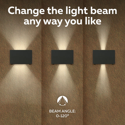 Calex Venice LED Wall Light - Up & Down - Black