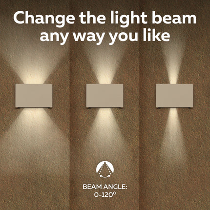 Calex Venice Wall Light – Up & Down – Sand