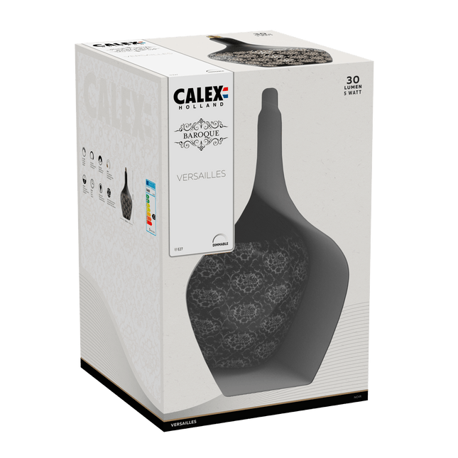 Calex Versailles Noir LED Bulb - E27 - Baroque