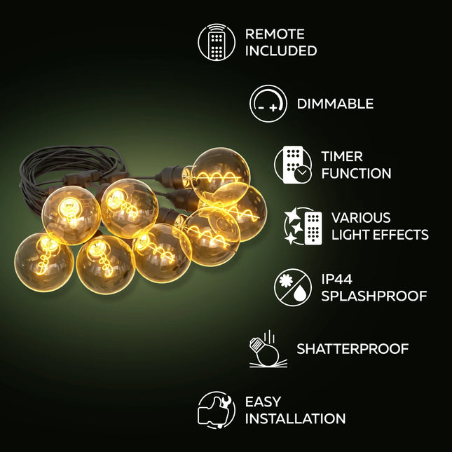 Calex Vista Festoon 10m - XL Bulb
