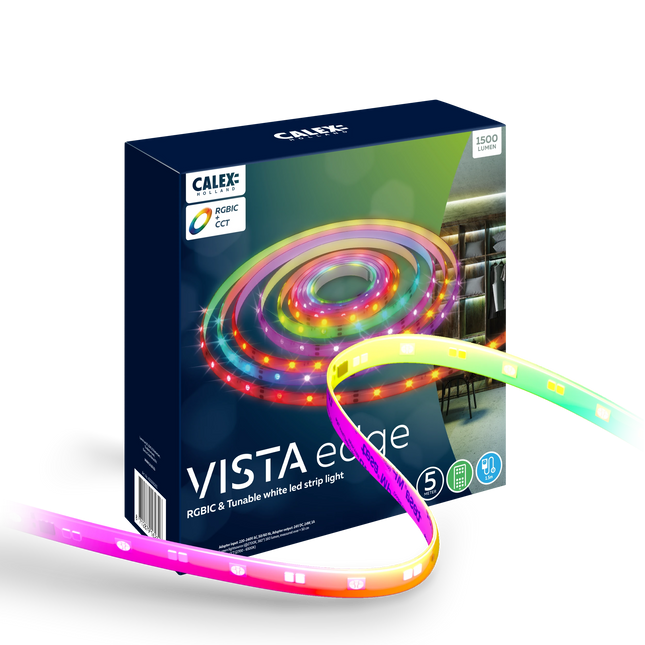 Calex Vista LED Strip - 5M - RGBIC + CCT