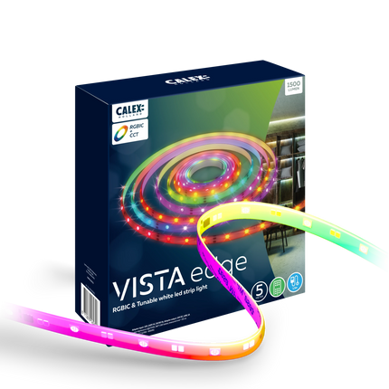 Calex Vista LED Strip USB - 2M - RGBIC + CCT