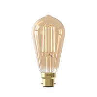 Calex Warm Filament LED Lamp - B22 - ST64 - Gold - 3.5W - Dimmable