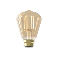 Calex Ampoule LED à filament chaud - B22 - ST64 - Or