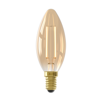 Calex Warm Filament LED Lamp - E14 - B35 - Gold - 3.5W - Dimmable