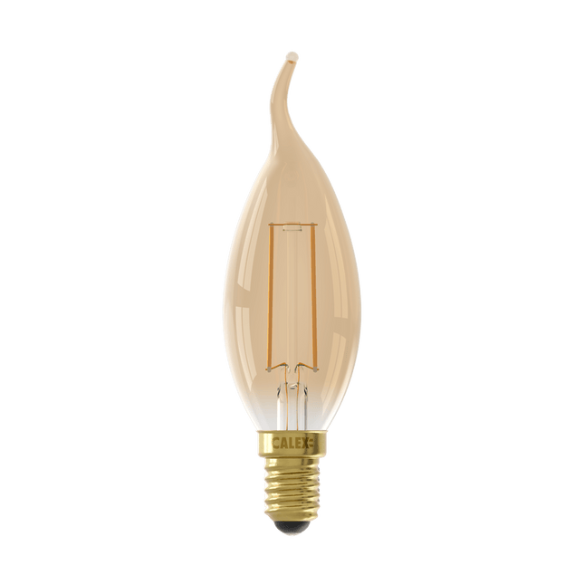 Calex Warm Filament LED Lamp - E14 - BXS35 - Gold