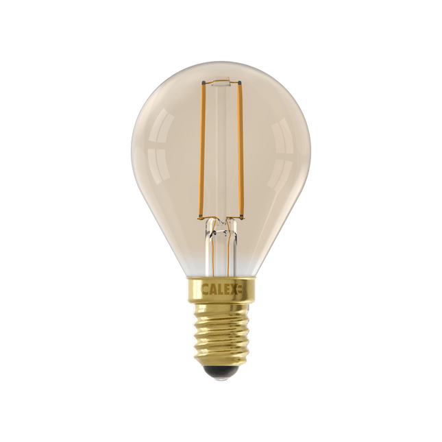 Calex Warm Filament LED Lamp - E14 - P45 - Gold