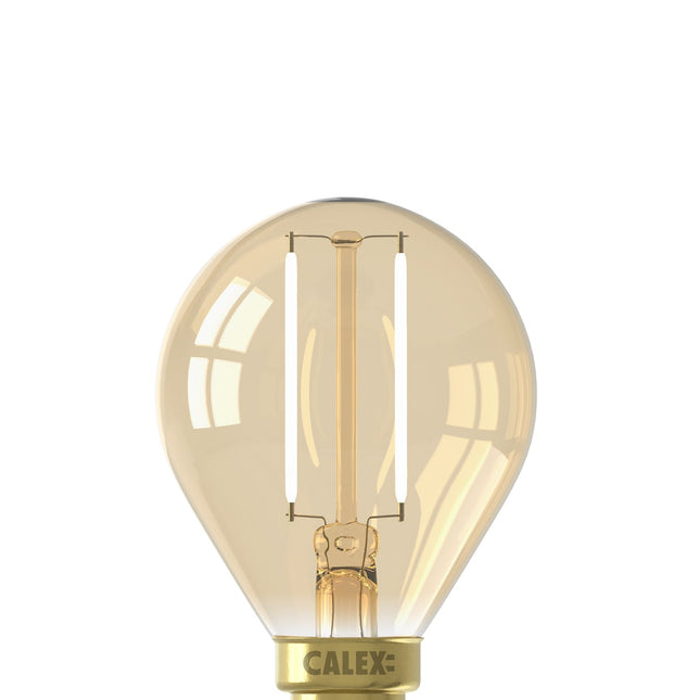 Calex Warm Filament LED Lamp - E14 - P45 - Gold - 2W