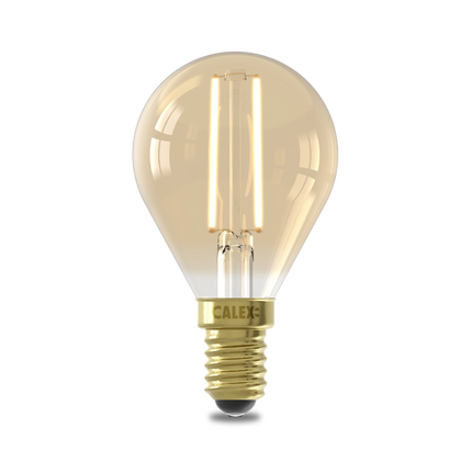 Calex Warm Filament LED Lamp - E14 - P45 - Gold