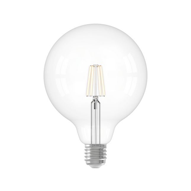 Calex Warm Filament LED Lamp - E27 - G125 - Clear - 4.5W - Dimmable