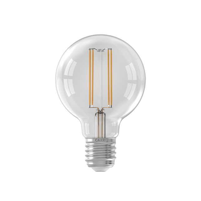 Calex Warm Filament LED Lamp - E27 - G80 - Clear - 3.5W - Dimmable