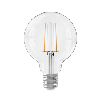 Calex Warm Filament LED Lamp - E27 - G95 - Clear - 4.5W - Dimmable
