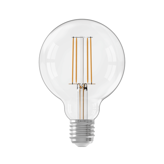 Calex Warm Filament LED Lamp - E27 - G95 - Clear - 4.5W - Dimmable