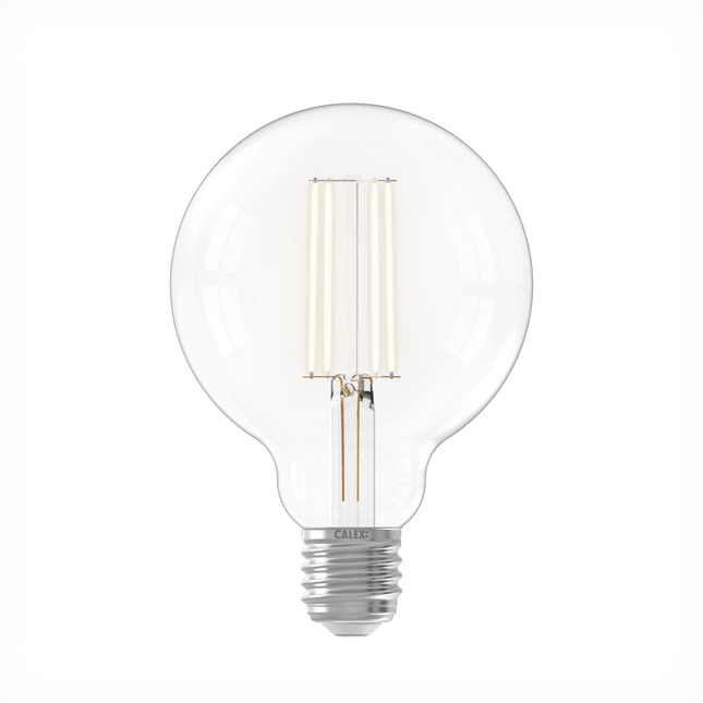 Calex Warm Filament LED Lamp - E27 - G95 - Clear - 4.5W - Dimmable