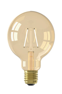 Calex Warm Filament LED Lamp - E27 - G95 - Gold - 2W