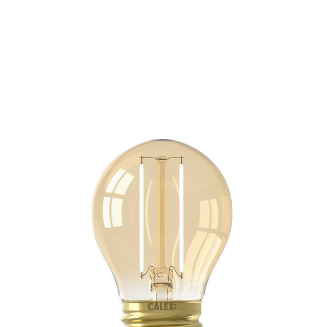 Calex Warm Filament LED Lamp - E27 - P45 - Gold - 2W