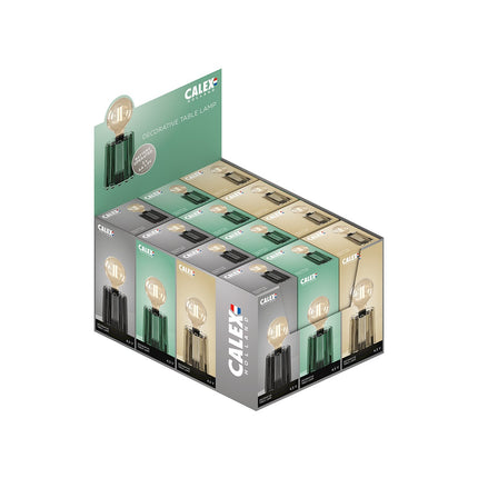 Calex Wave Table Lamp - Green/Amber/Grey - Timer and Battery operated