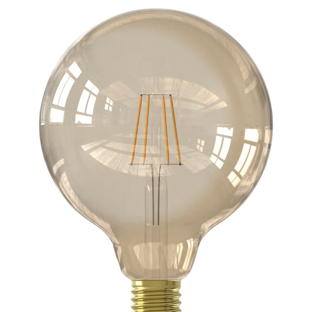 Ectron Warm Filament LED Lamp - E27 - G125 - Gold - 3.5W - Dimmable