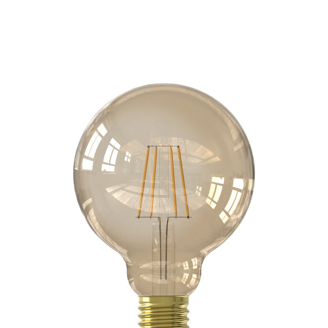 Ectron Warm Filament LED Lamp - E27 - G95 - Gold - 3.5W - Dimmable