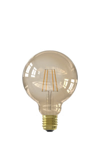 Ectron Warmfilament-LED-Lampe - E27 - G95 - Gold - 3,5W - Dimmbar