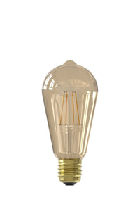Ectron Warmfilament-LED-Lampe - E27 - ST64 - Gold - 3,5W - Dimmbar