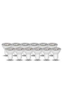 Eurodomest SMD Reflektor-LED-Lampe - GU10 - Weiß - 4,2W - 12er-Pack