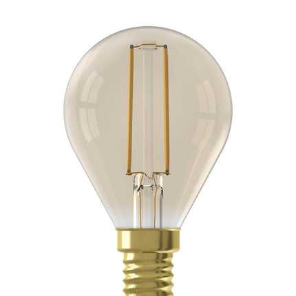 Majestic Warm Filament LED Lamp - E14 - P45 - Gold - 3.5W