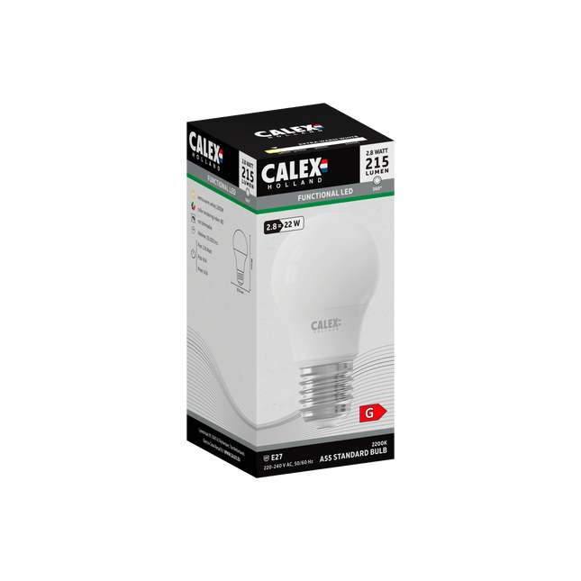 Calex SMD LED Lamp - E27 - A55 - White